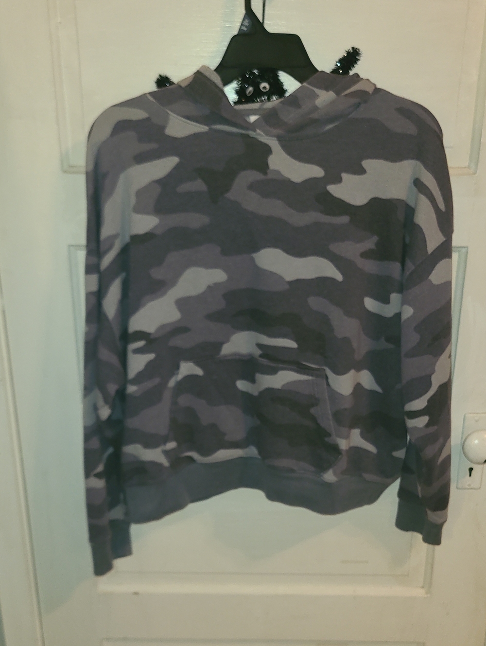 PINK Victoria's Secret Purple and Gray Camo Pullover Hoodie